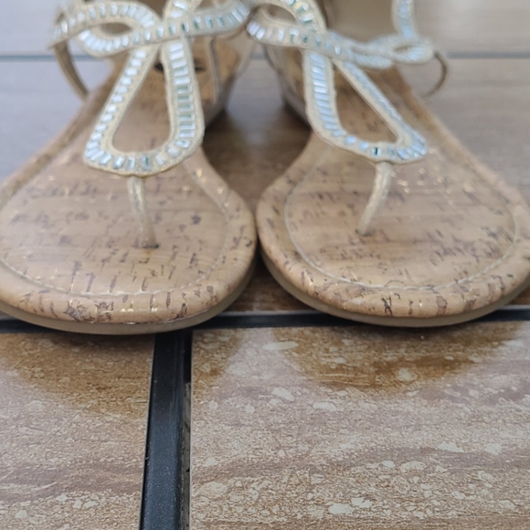 G by Guess Gold and Rhinestone Sandals 9.5 - Picture 7 of 7